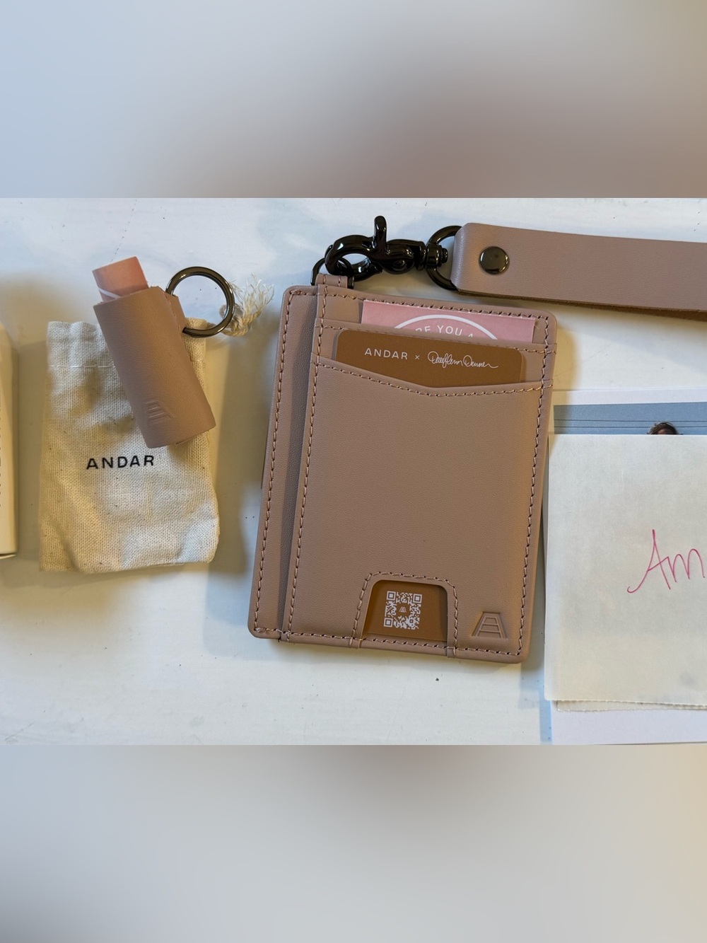 Andar Denner  Wallet Keychain – Blush